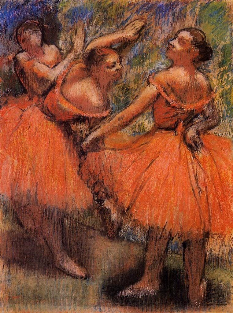 Edgar Degas, <em>The Red Ballet Skirts</em> (circa 1900). Courtesy of the Burrell Collection © CSG CIC Glasgow Museums Collection.