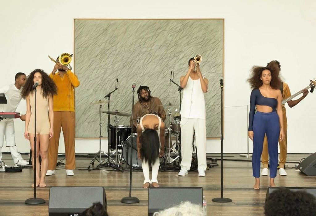 Solange debuted "Scales" at the Menil Collection in Houston, TX in April 2017. Image © Saint Heron, courtesy of Enmi Yang, Cary Fagan, & Pérez Art Museum Miami.