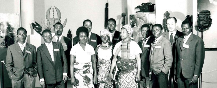 The original meeting of the International Conference on African Cultures, 1962. Courtesy of the National Gallery of Art in Zimbabwe.