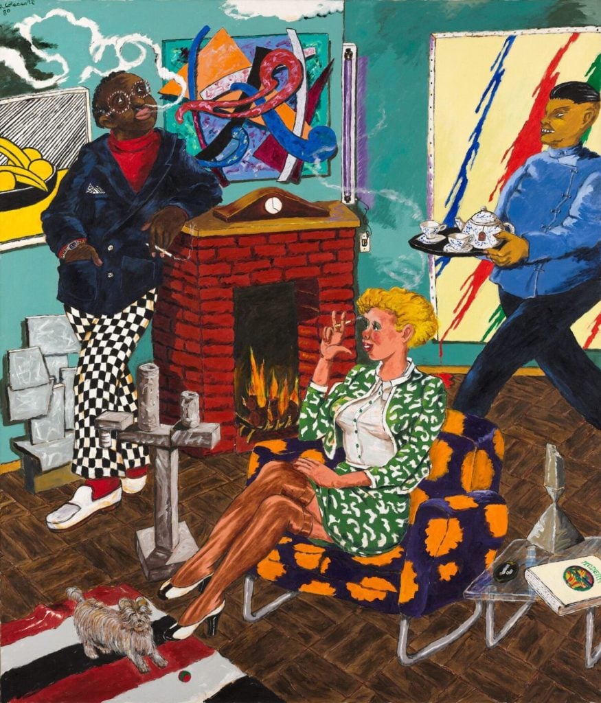 Robert Colescott's <i>Tea for Two</i> (1980). Photo: courtesy of the Cleveland Museum of Art.