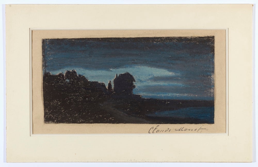 Claude Monet, <i> Yport la nuit $150.000-250.000</i> estimated at $150,000–200,000. Courtesy Christie's.