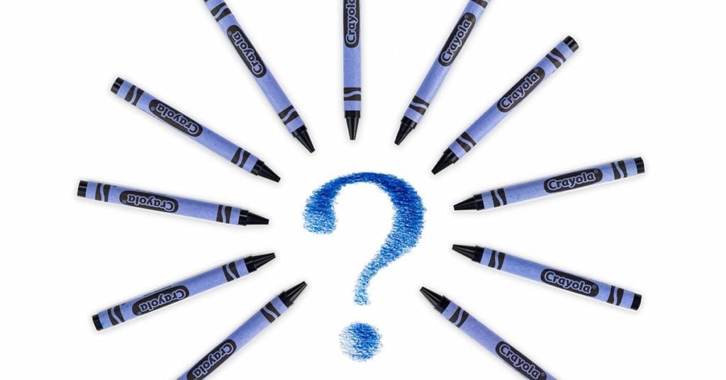 Crayola asked the public to submit their suggestions for the name of the new blue. Courtesy of Crayola.
