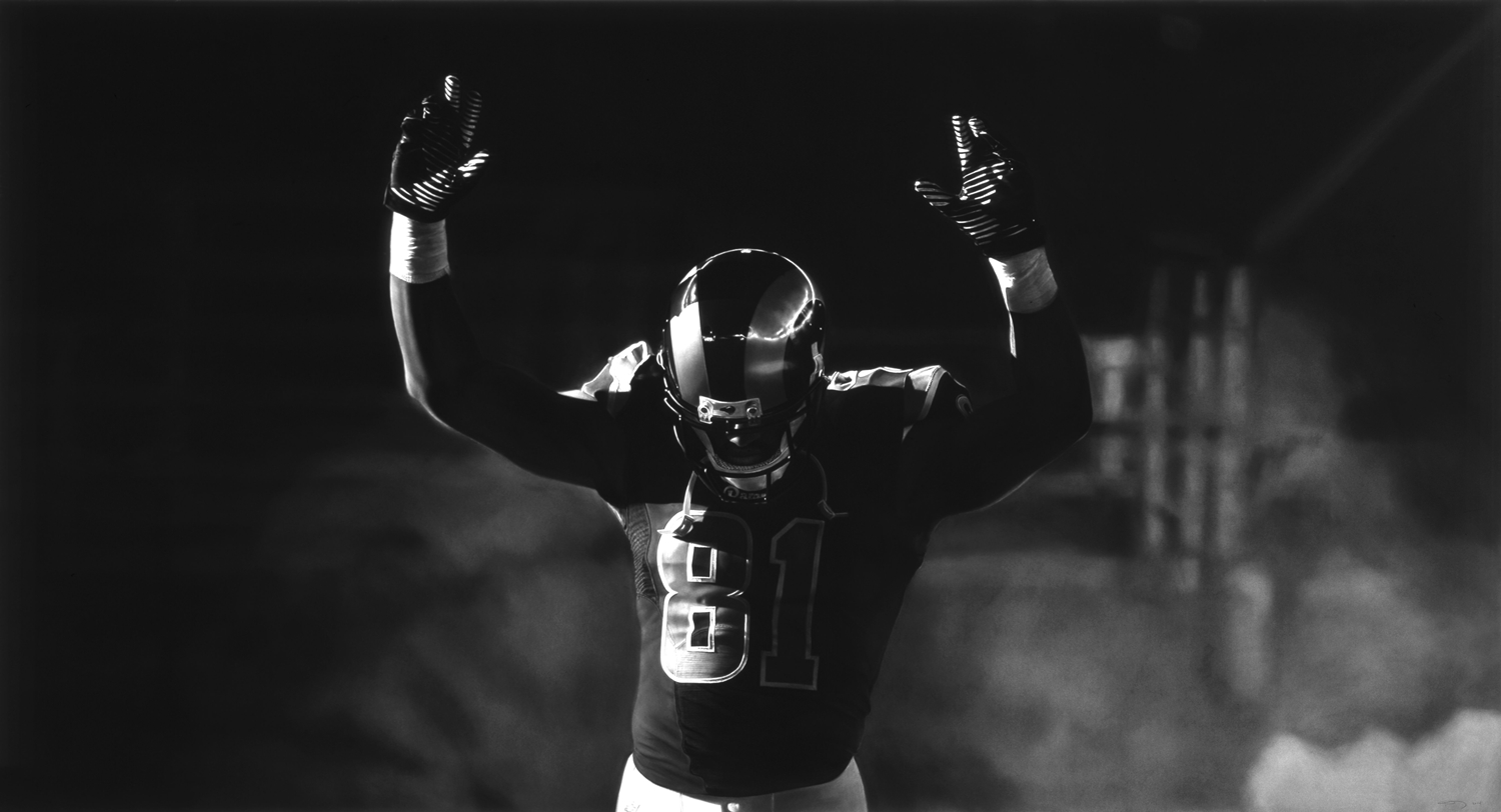 Robert Longo, Untitled (St. Louis Rams/Hands Up) (2015). © Robert Longo, Collection of the artist. Photo: Courtesy of the artist and Metro Pictures, New York.