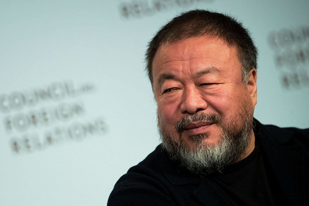 Chinese artist and activist Ai Weiwei at the Council on Foreign Relations in 2016. Photo by Drew Angerer/Getty Images.