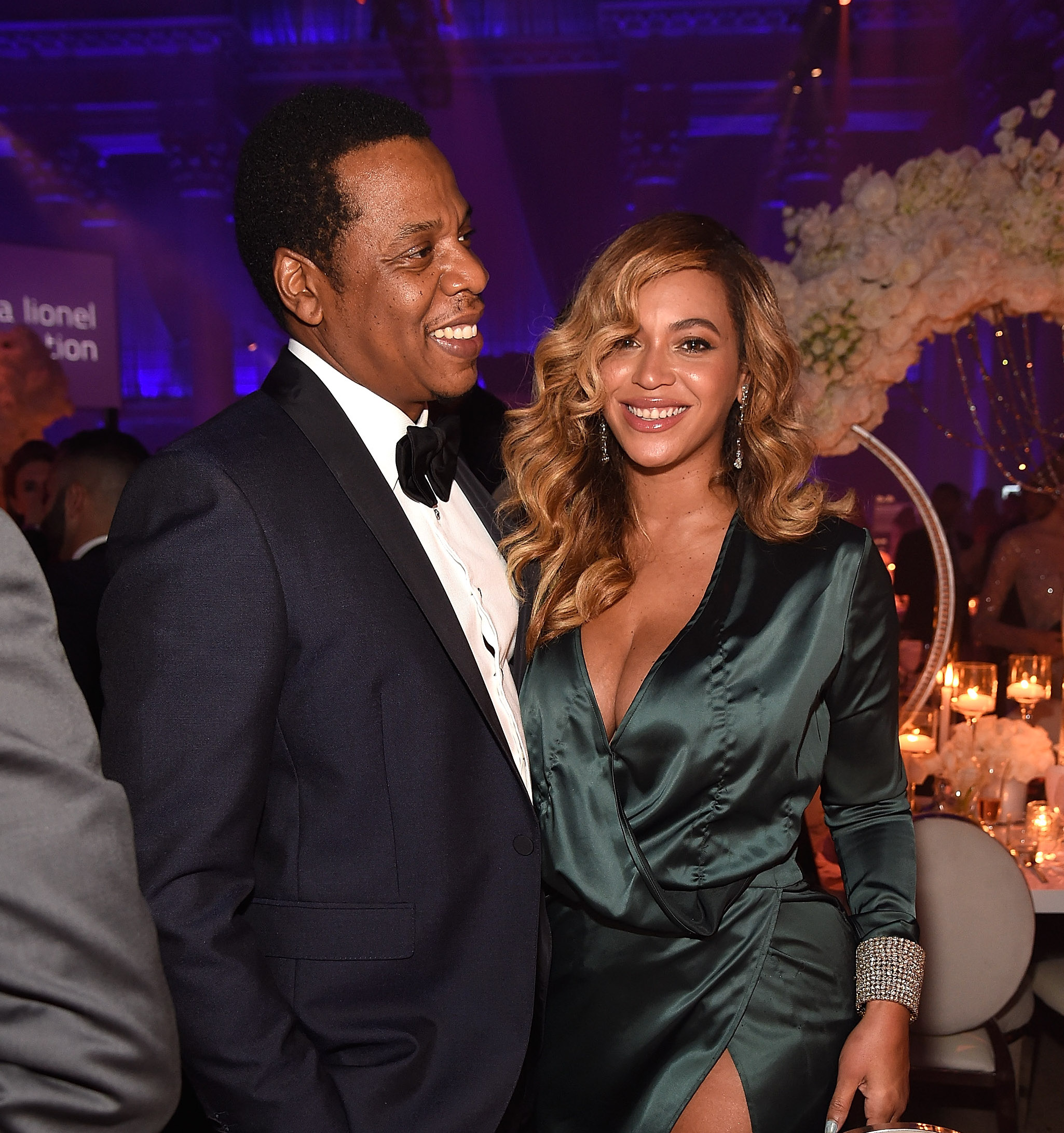 Jay-Z and Beyonce, seen not at the Bridge Art Fair in the Hamptons. (Photo by Kevin Mazur/Getty Images for Clara Lionel Fo)