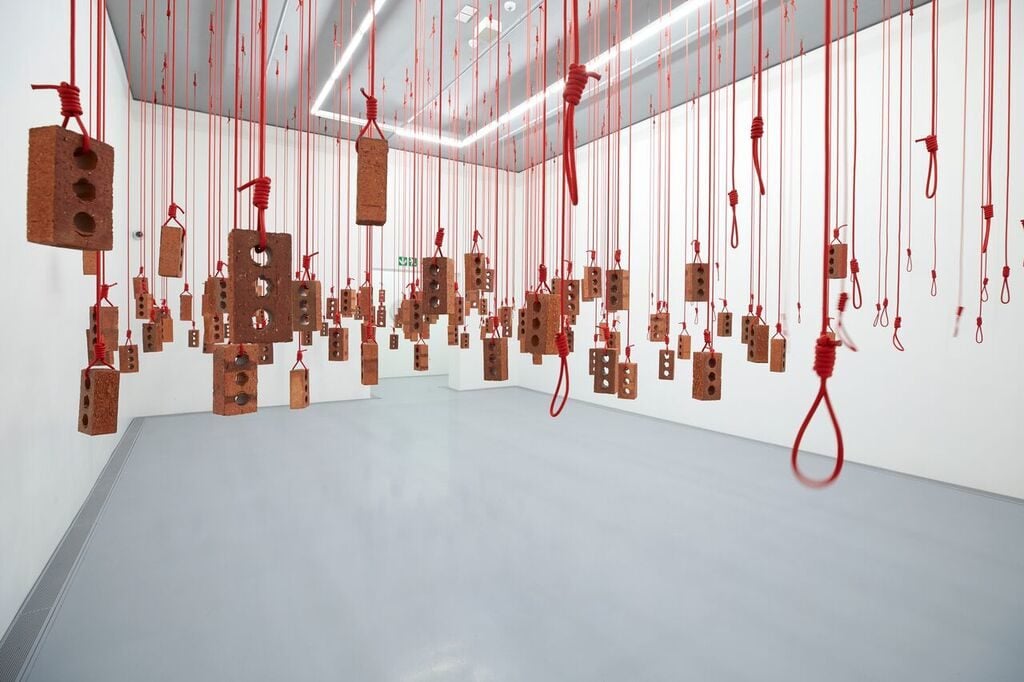 Kendell Geers, installation view of Hanging Piece (1993). Courtesy of Zeitz MOCAA.