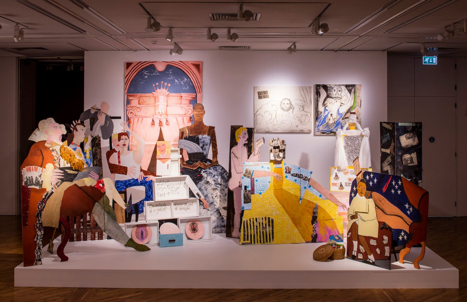 Lubaina Himid, A Fashionable Marriage (1987) at the Turner Prize 2017 exhibition, Ferens Art Gallery Hull. Loaned from Hollybush Gardens. Photo David Levene.