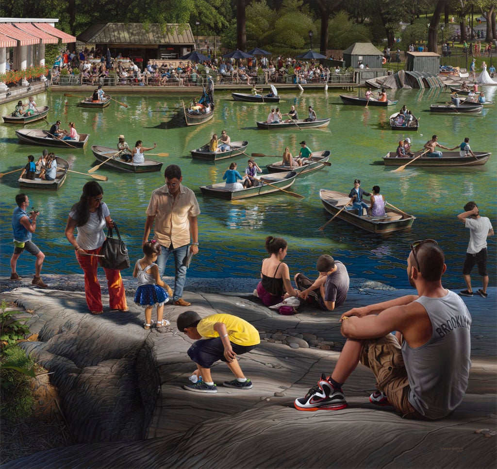 Stone Roberts's new painting of Central Park. Courtesy of Hirschl & Adler Modern. 