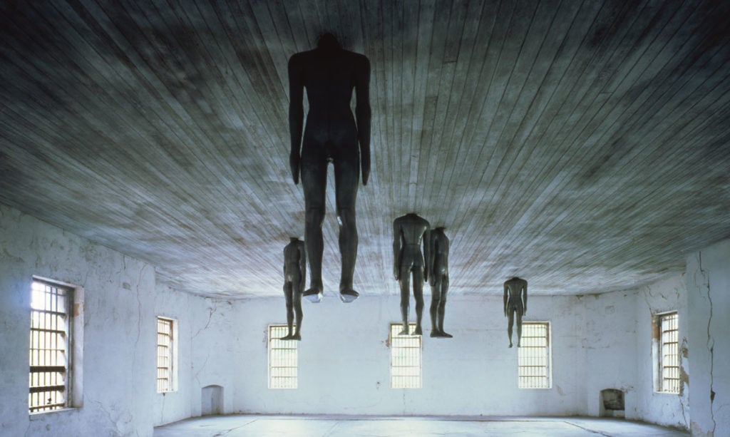 Antony Gormley's, <i>Learning to Think</i> (1991), from Mary Jane Jacob's "Places with a Past" Spoleto Festival USA.