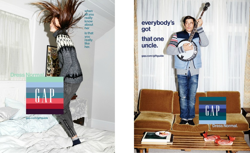 Images from The Gap's "Dress Normal" campaign, 2014.