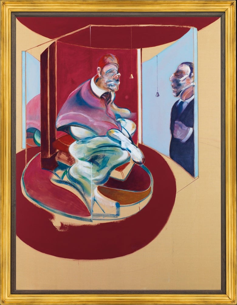 Francis Bacon, Study of Red Pope, 1962, 2nd version, (1971). Courtesy of Sotheby's.