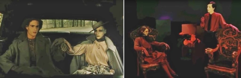 Stills from Serge Lutens, "Jun Rope" commercials, (1978). Via youtube.