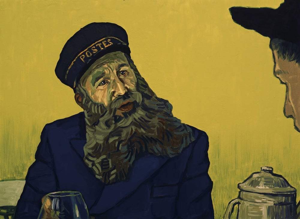 Chris O'Dowd as Postman Roulin. Courtesy Good Deed Entertainment and Loving Vincent