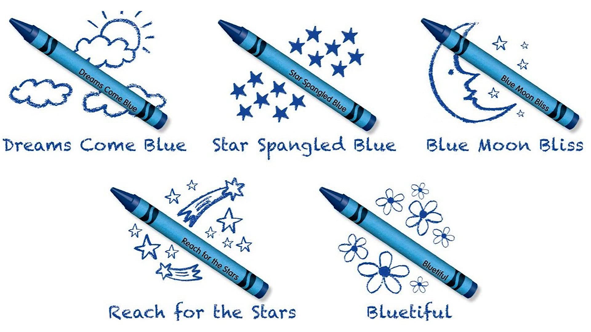 Crayola Crayons color Bluetiful Blue 24 Count 