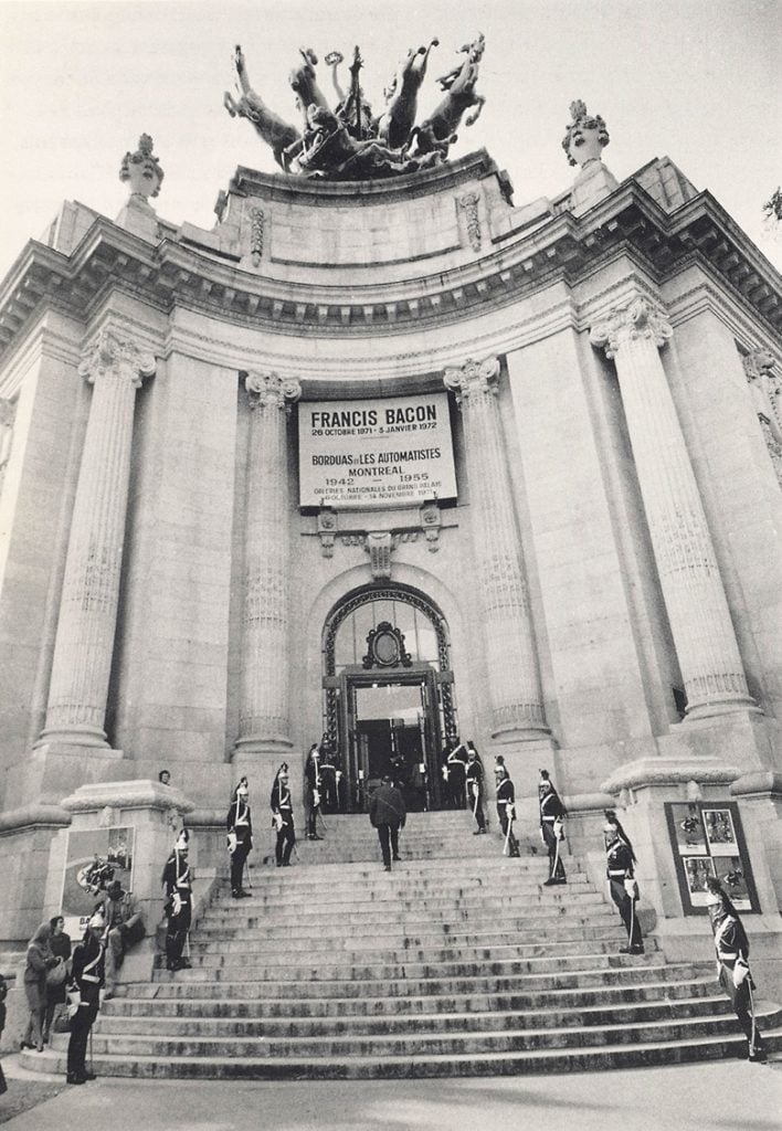 The Grand Palais during the 1971 "Francis Bacon, in Paris" exhibition. Photographer André Morain. Courtesy of Christie's London.