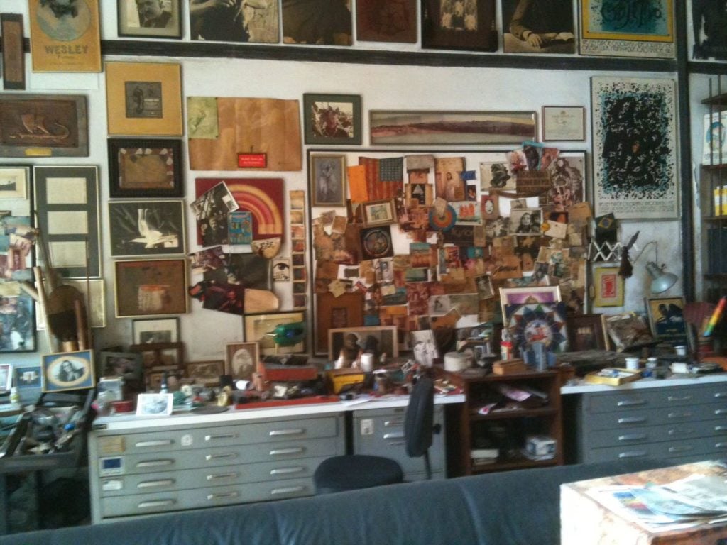 Wesley Duke Lee's studio. Courtesy Ricardo Camargo Galeria, Sao Paulo.