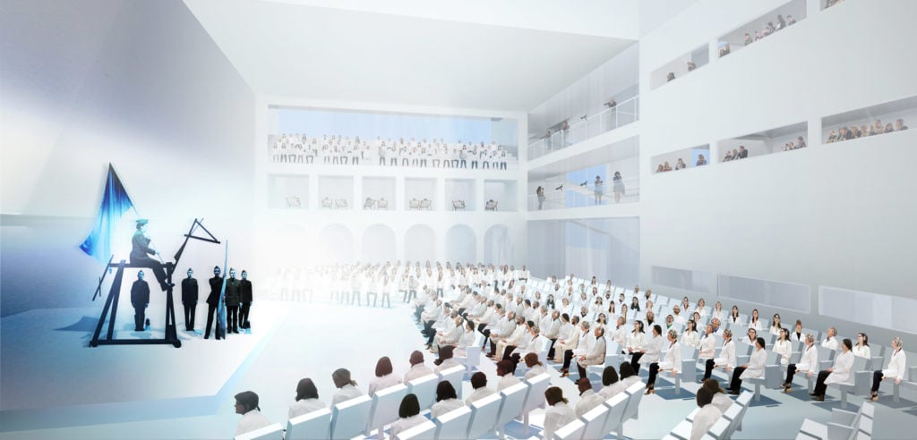 Rem Koolhaas's rendering of the Marina Abramović Institute. © OMA.
