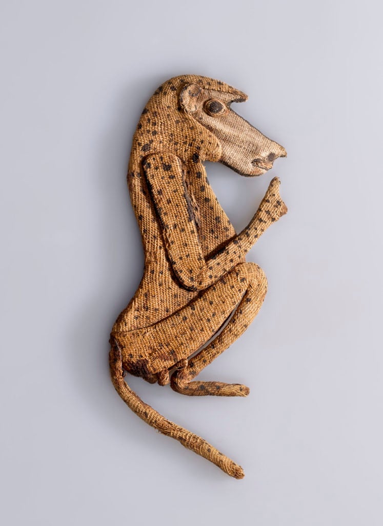 Baboon Applique from an Animal Mummy. Possibly from Saqqara, Egypt. Ptolemaic Period, 30 B.C. Courtesy of the Brooklyn Museum/photographer Gavin Ashworth.