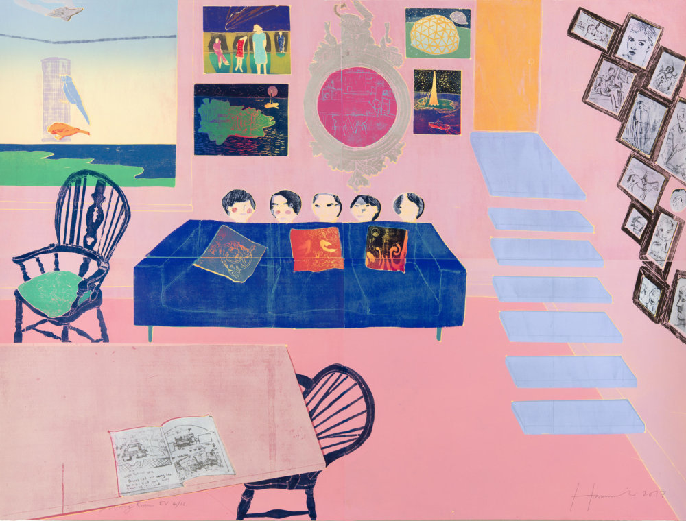 Tom Hammick's Living Room (2017). Courtesy of the artist and Flowers Gallery.