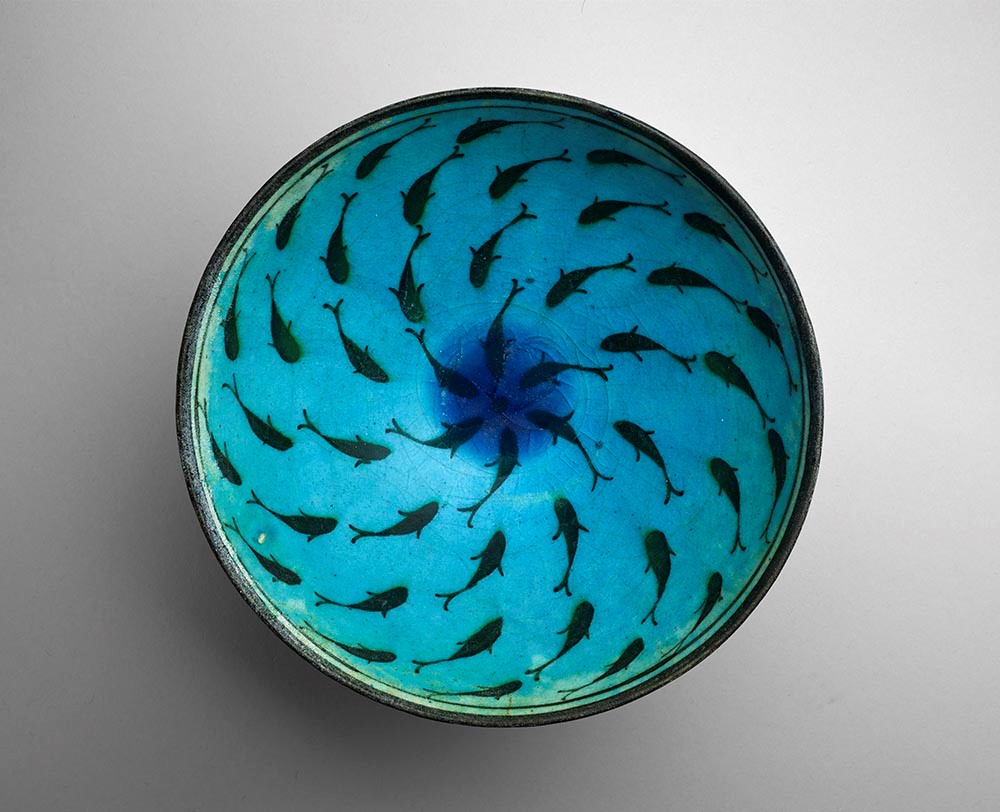 Bowl with Fish, Iran, probably Kashan (late 13th–mid-14th century). Courtesy of the Museum of Fine Arts, Houston/a private collection.