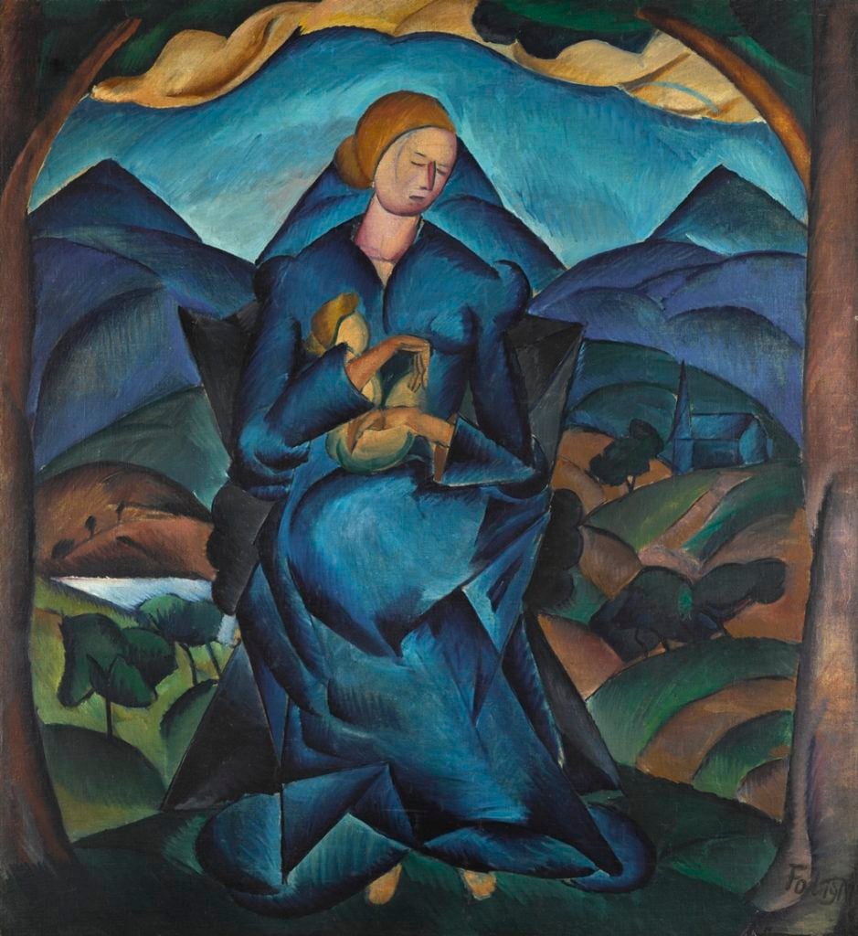 František Foltýn, Blue Madonna (1922–24). Courtesy Sotheby's London
