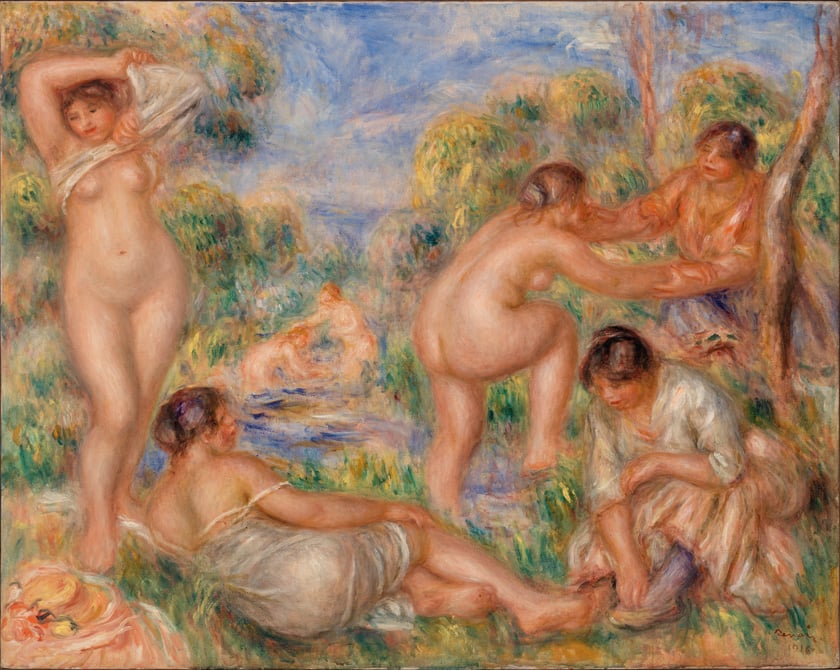 Pierre-Auguste Renoir, <em>Bathing Group</em> (1916). Courtesy of the Barnes Collection.