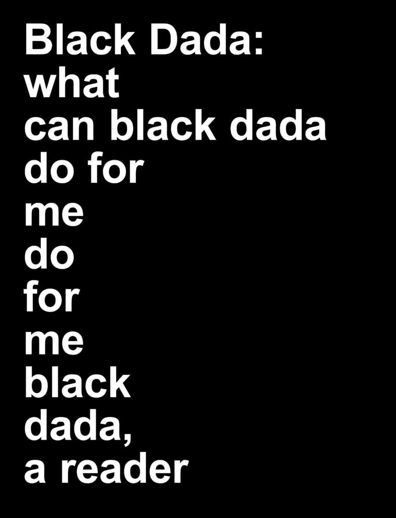 The cover of the <em>Black Dada Reader</em>. 