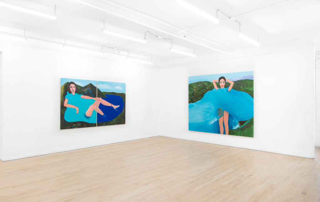 Installation view, Becky Kolsrud: Allegorical Nudes at JTT, New York. Images courtesy of the artist and JTT.