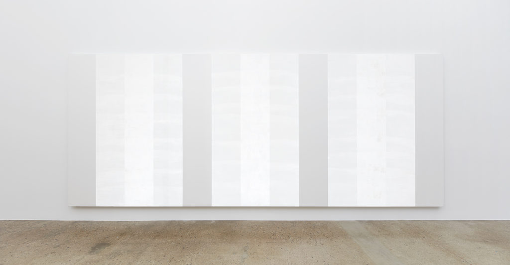 Mary Corse, Untitled (White Multiple Inner Band (2003). Courtesy Kayne Griffin Corcoran, Los Angeles, and Lehmann Maupin, New York and Hong Kong. Photograph by Flying Studio, Los Angeles.