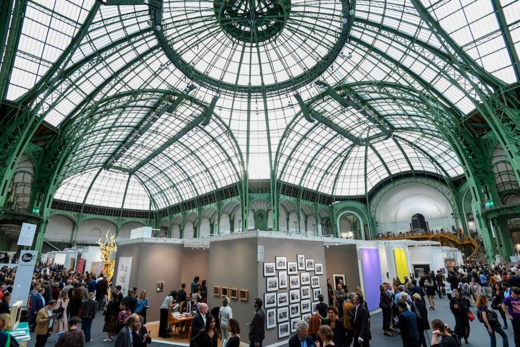 View of FIAC 2017 at the Paris’ Grand Palais during the VIP preview on October 18, 2017. Photo BERTRAND GUAY/AFP/Getty Images.