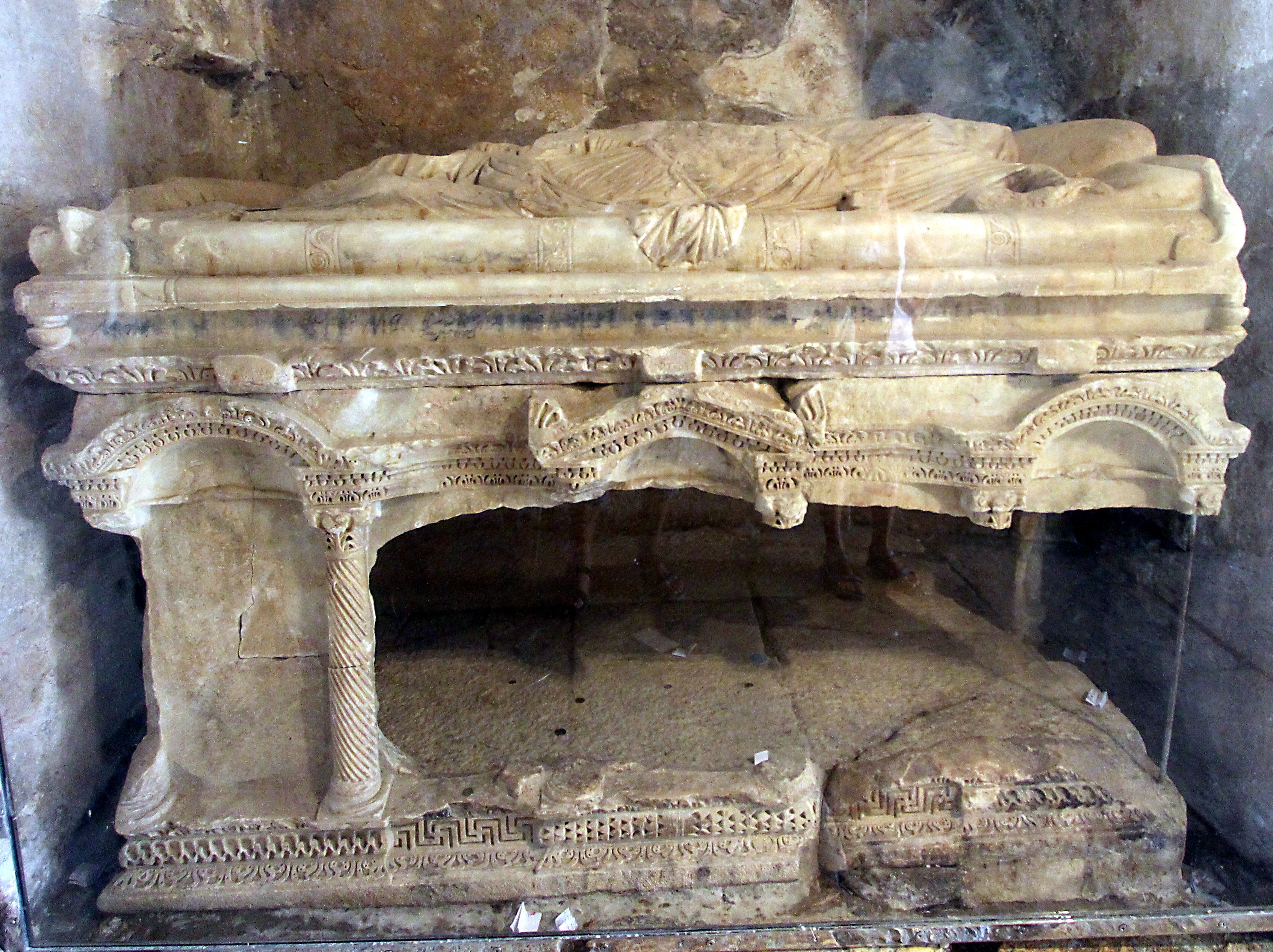 The tomb at the Church of Saint Nicholas in Demre, Turkey, that was thought until now to have been the burial place of St. Nicholas, more popularly known as Santa Claus. Courtesy of Schellhorn/ullstein bild via Getty Images.