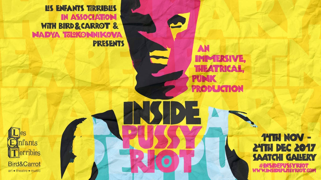 Poster for the “Inside Pussy Riot” play. Courtesy Les Enfants Terribles theatre company.