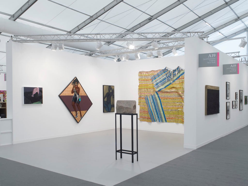 View of Jack Shainman’s booth at Frieze London 2017. Courtesy the gallery.