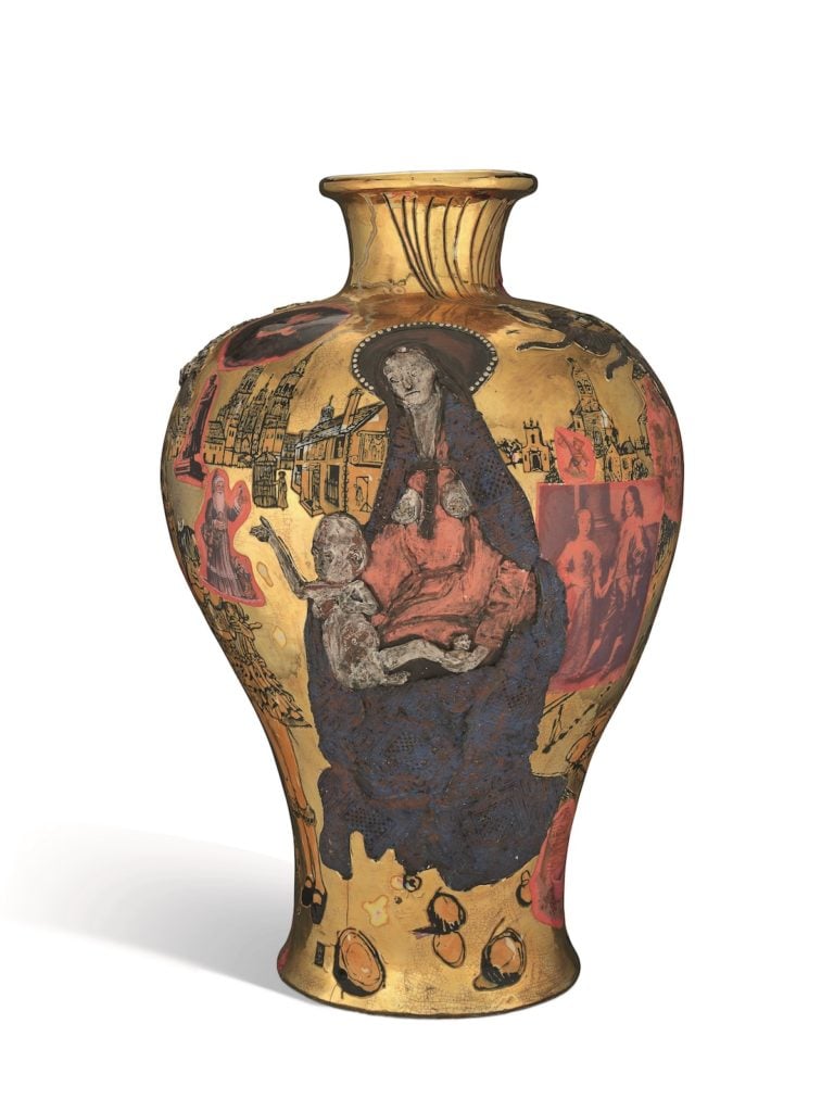 Grayson Perry, Saint Claire 37 wanks across Northern Spain (2003). Sold for £200,000 at Christie’s “Post-War & Contemporary” sale, October 6, 2017.