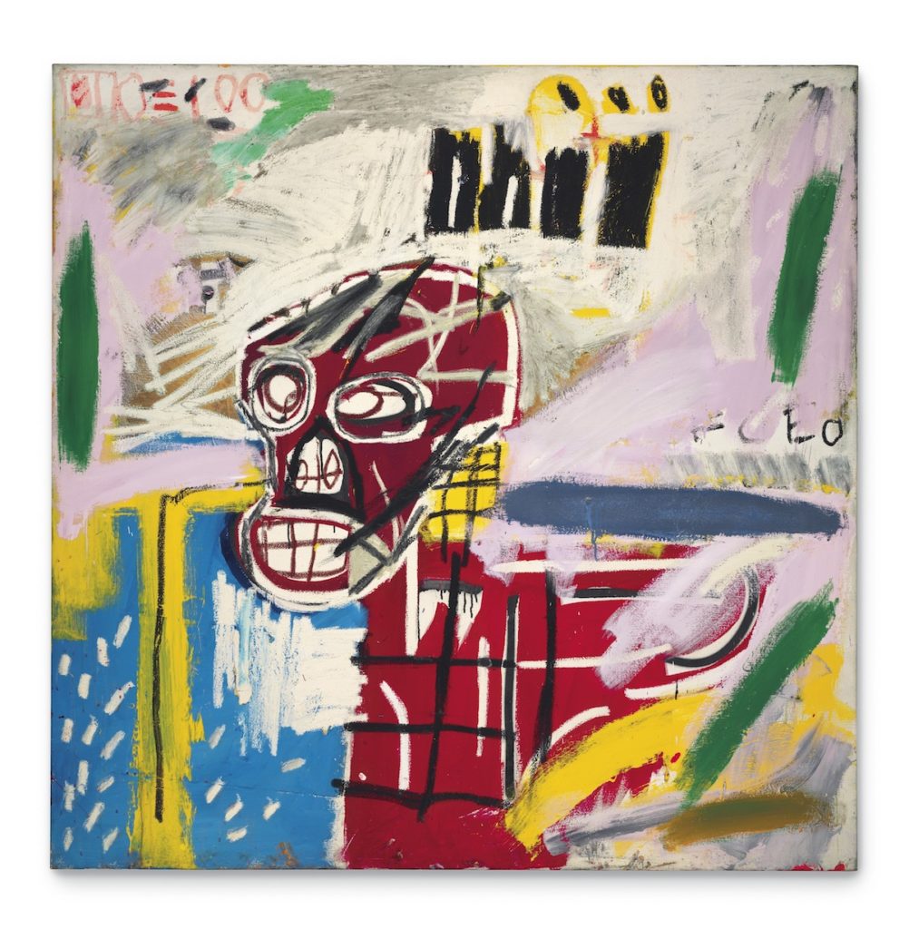 Jean-Michel Basquiat, Red Skull (1982). Sold for £16,546,250 at Christie’s “Post-War & Contemporary” sale, October 6, 2017.