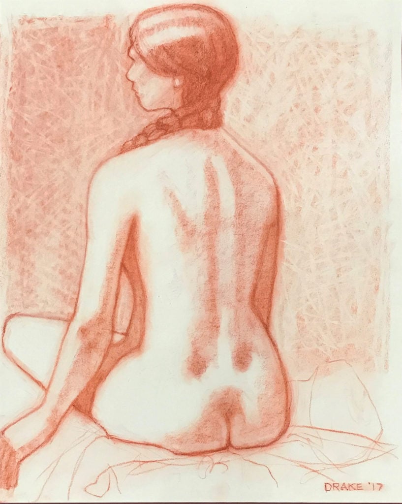 Work by Peter Drake from the "Drawing Party." Courtesy of the New York Academy of Art.