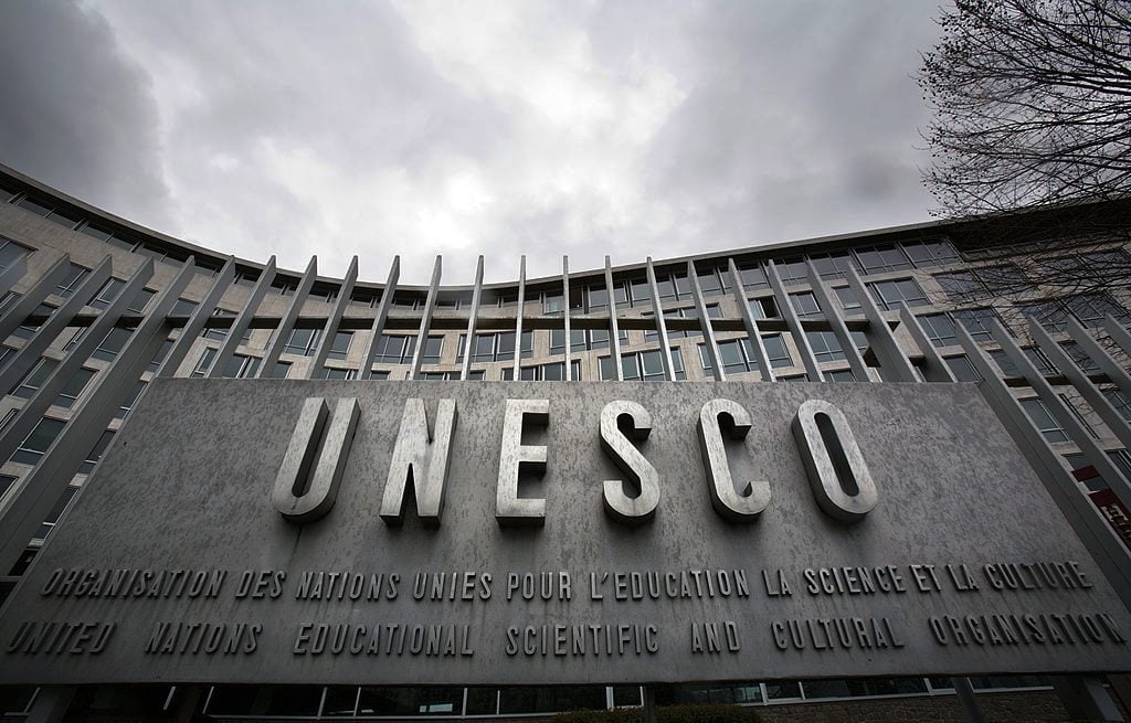 United Nations Educational Scientific and Cultural Organisation (UNESCO) headquarters in Paris. Photo: Loric Venance/AFP/Getty Images.