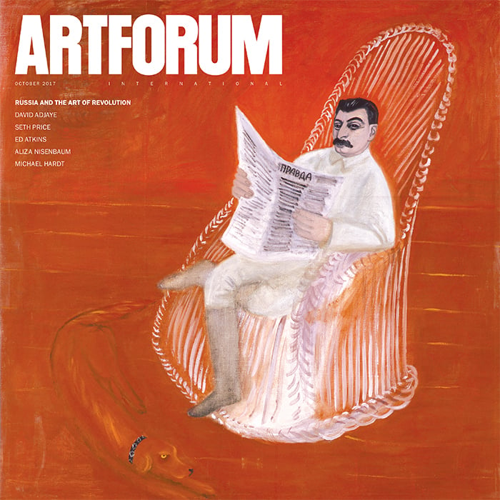 The current issue of Artforum. Courtesy of Artforum.