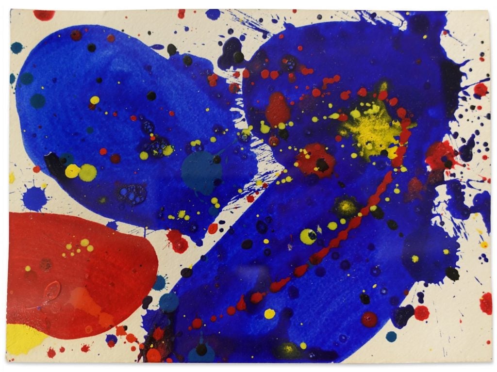 Sam Francis's Untitled, No. 35 (SF64-628) (1964). Courtesy of Hollis Taggart Galleries.