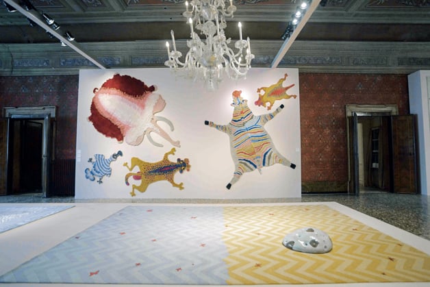 The Haas Brother and Hun-Chung Lee carpets produced by Amini on view in Venice. Courtesy of R Company, © Michele Crosera.