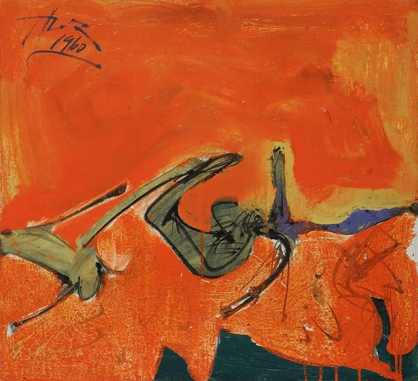 Hassel Smith, <em>Untitled (Homage to Matta)</em>, 1959–60. Courtesy of Washburn Gallery. 