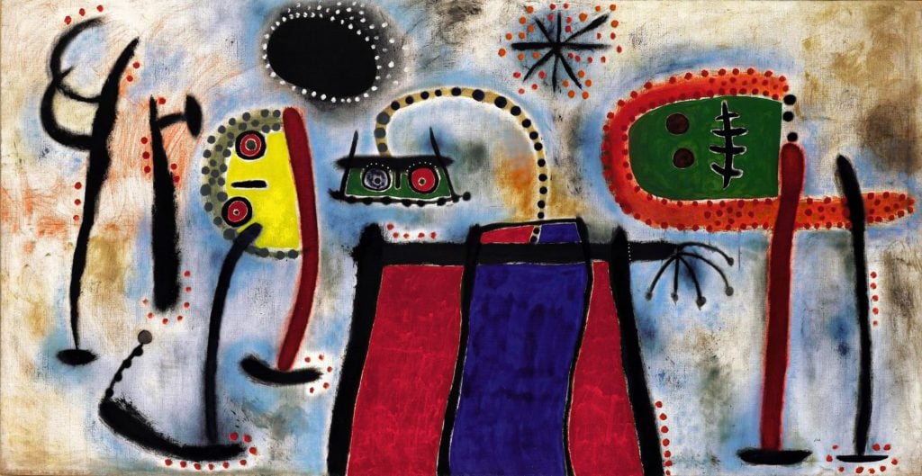 Joan Miró's <i>Peinture (Painting)</i> (1953). Image courtesy of the Guggenheim.
