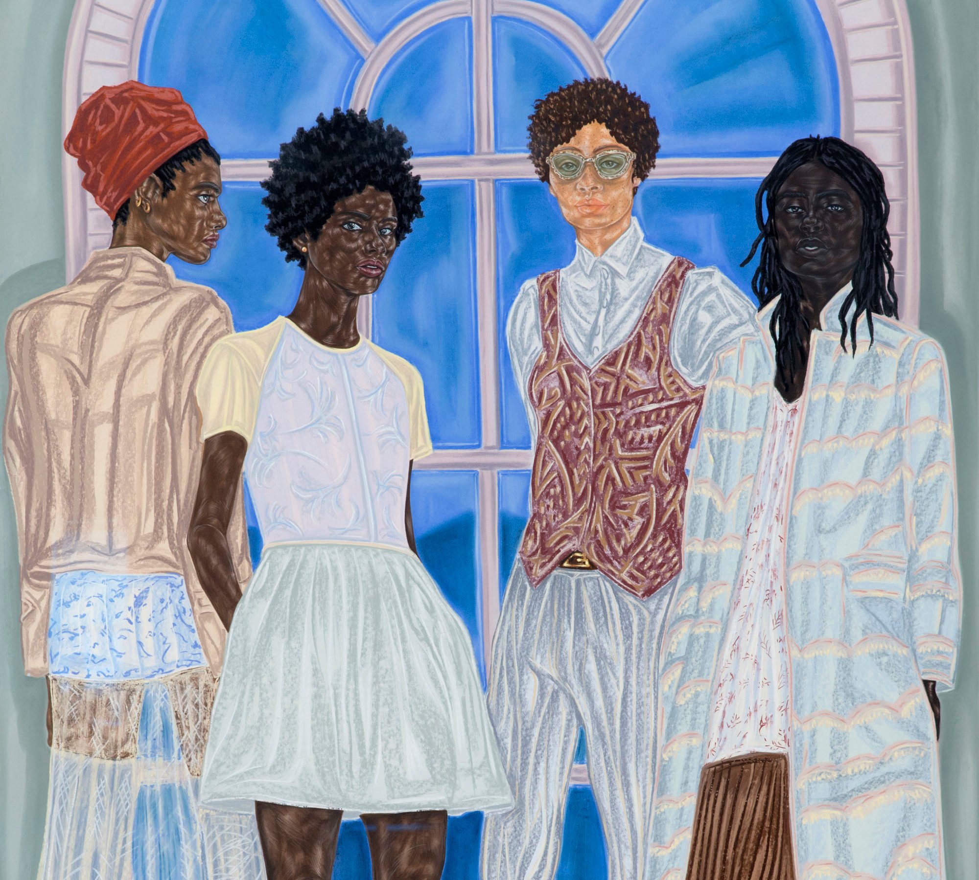 Toyin Ojih Odutola, Representatives of State (2016/2017). ©Toyin Ojih Odutola. Courtesy of the artist and Jack Shainman Gallery, New York.