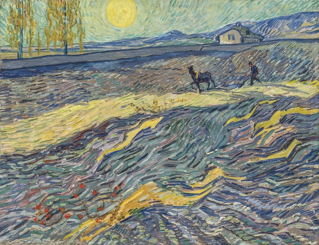 Vincent van Gogh, <i>Laboureur dans un champ</i>, (1899). Courtesy of Christie's.