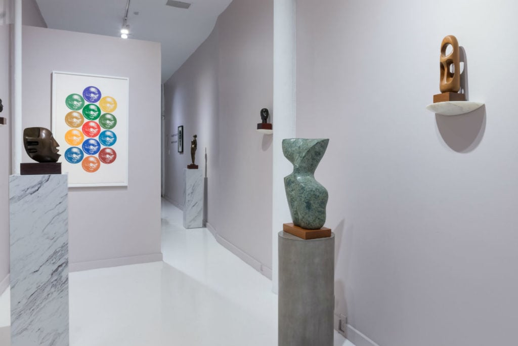 Installation view of "Elizabeth Catlett: Wake Up in Glory" at Burning in Water. Image courtesy Burning in Water.