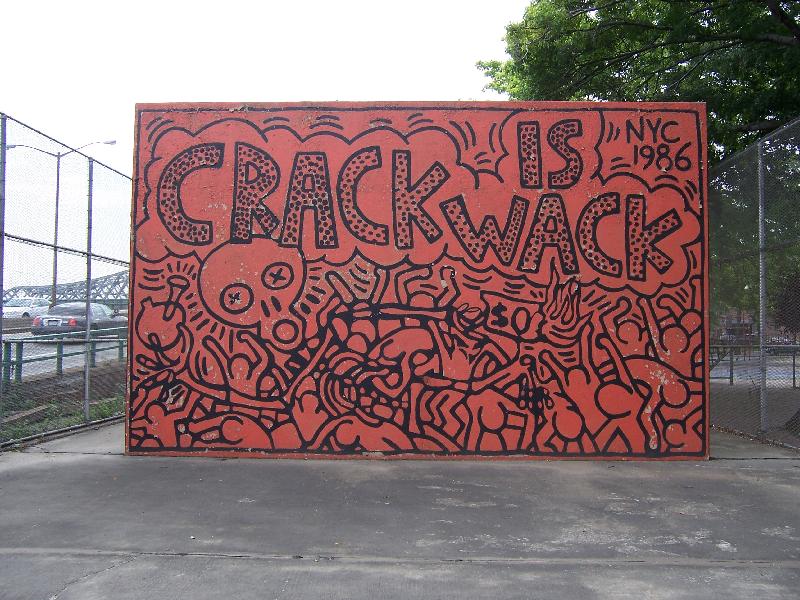 Keith Haring, Crack Is Wack (1986). Photo courtesy of the New York City Department of Parks and Recreation.