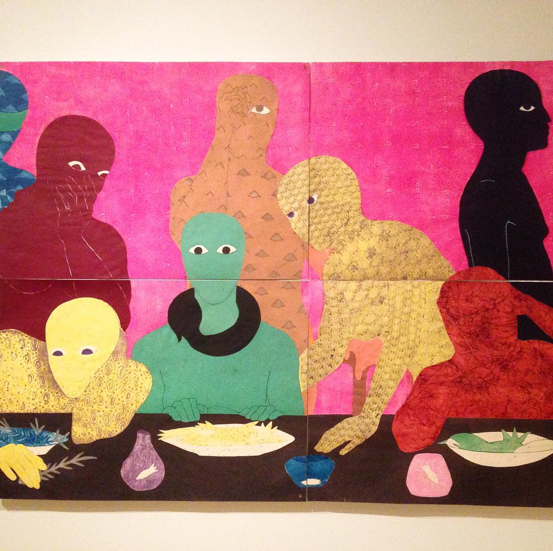 Belkis Ayón, La Cena (The Supper), 1988, in “NKame: A Retrospective of Cuban Printmaker Belkis Ayón,” at El Museo del Barrio. Courtesy of Sarah Cascone.