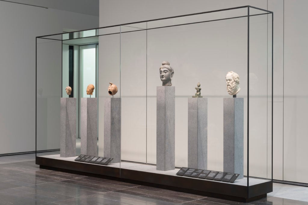 Installation view of "Civilisations and Empires." © Louvre Abu Dhabi. Photo: Marc Domage.