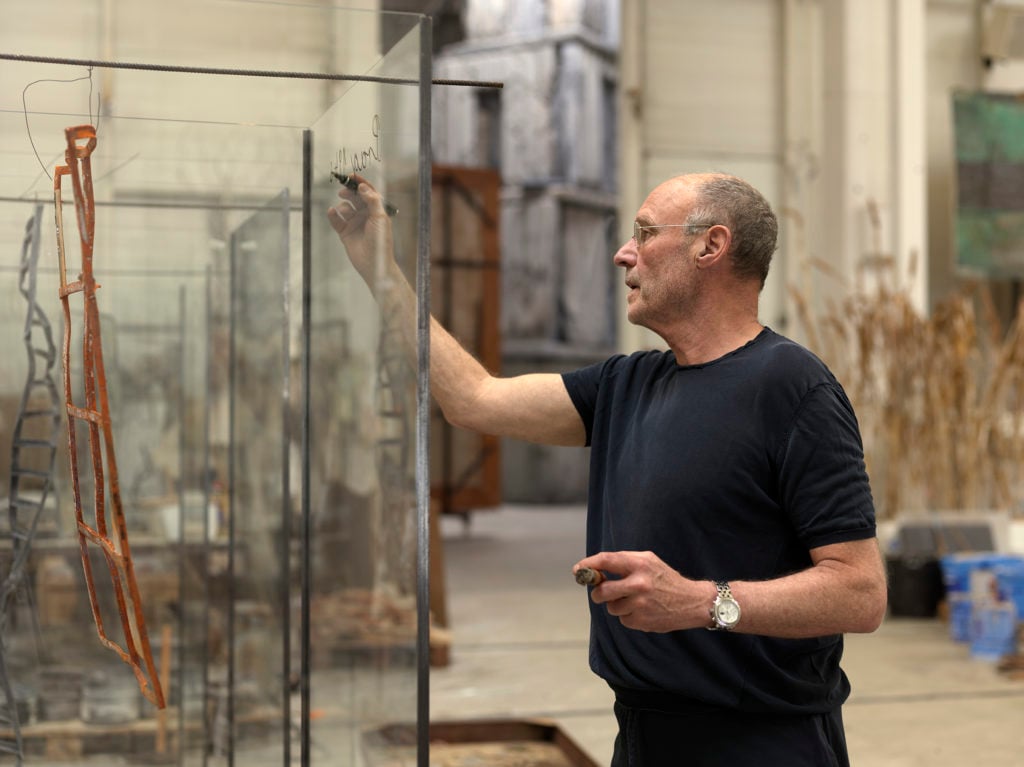 Anselm Kiefer in his studio, photo © Georges Poncet.