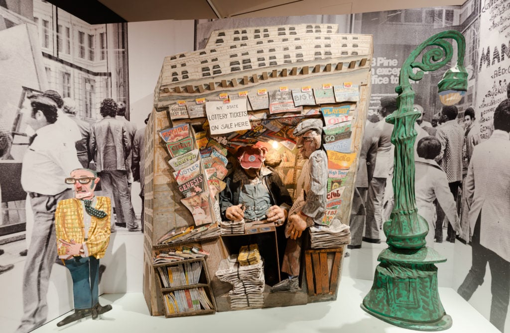 Red Grooms, part of <em>Ruckus Manhattan</em> (1975) installed in "Art in the Open" at the Museum of the City of New York. Photo courtesy of the Museum of the City of New York.
